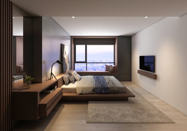 ch master bedroom 3Dモデル .c4d .max .obj .3ds .fbx .stl .blend