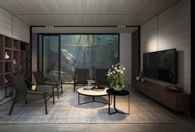 dc lounge space 3D Model .c4d .max .obj .3ds .fbx .stl .blend 