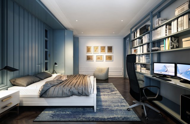 gialam 2 bedroom for boy Modèle 3D .c4d .max .obj .3ds .fbx .stl .blend 