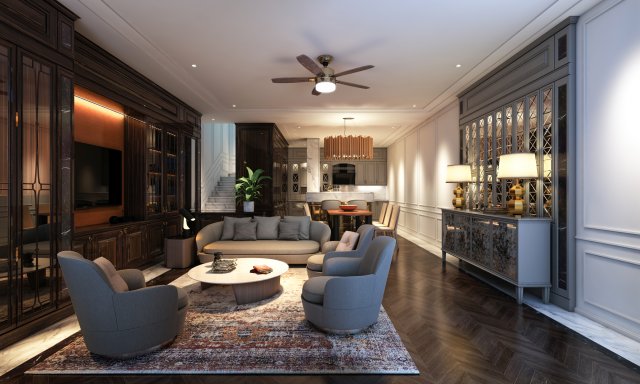 hmn livingroom 3D 모델 .c4d .max .obj .3ds .fbx .stl .blend 