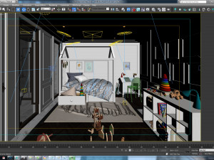 hmn kid room full room Modèle 3D