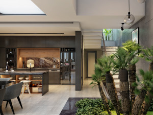 ak house 1th floor interior Modello 3D