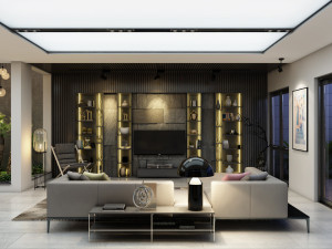 ak house 1th floor interior Modello 3D