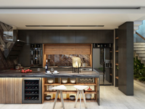 ak house 1th floor interior Modello 3D