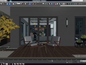ak house 1th floor interior Modello 3D