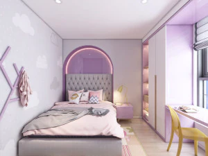 apartment interior full rooms b2 3D Model
