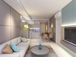 apartment interior full rooms c2 3D Model