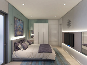 apartment interior full rooms c2 3D 模型