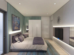 apartment interior full rooms c2 3D Model