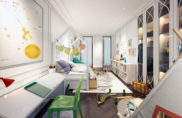 bedroom for boy th 3D Model .c4d .max .obj .3ds .fbx .stl .blend 