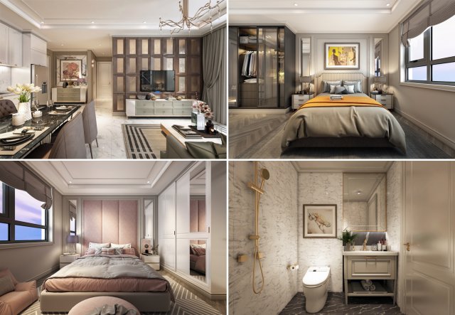 bt apartment interior full rooms Model 3D .c4d .max .obj .3ds .fbx .stl .blend 
