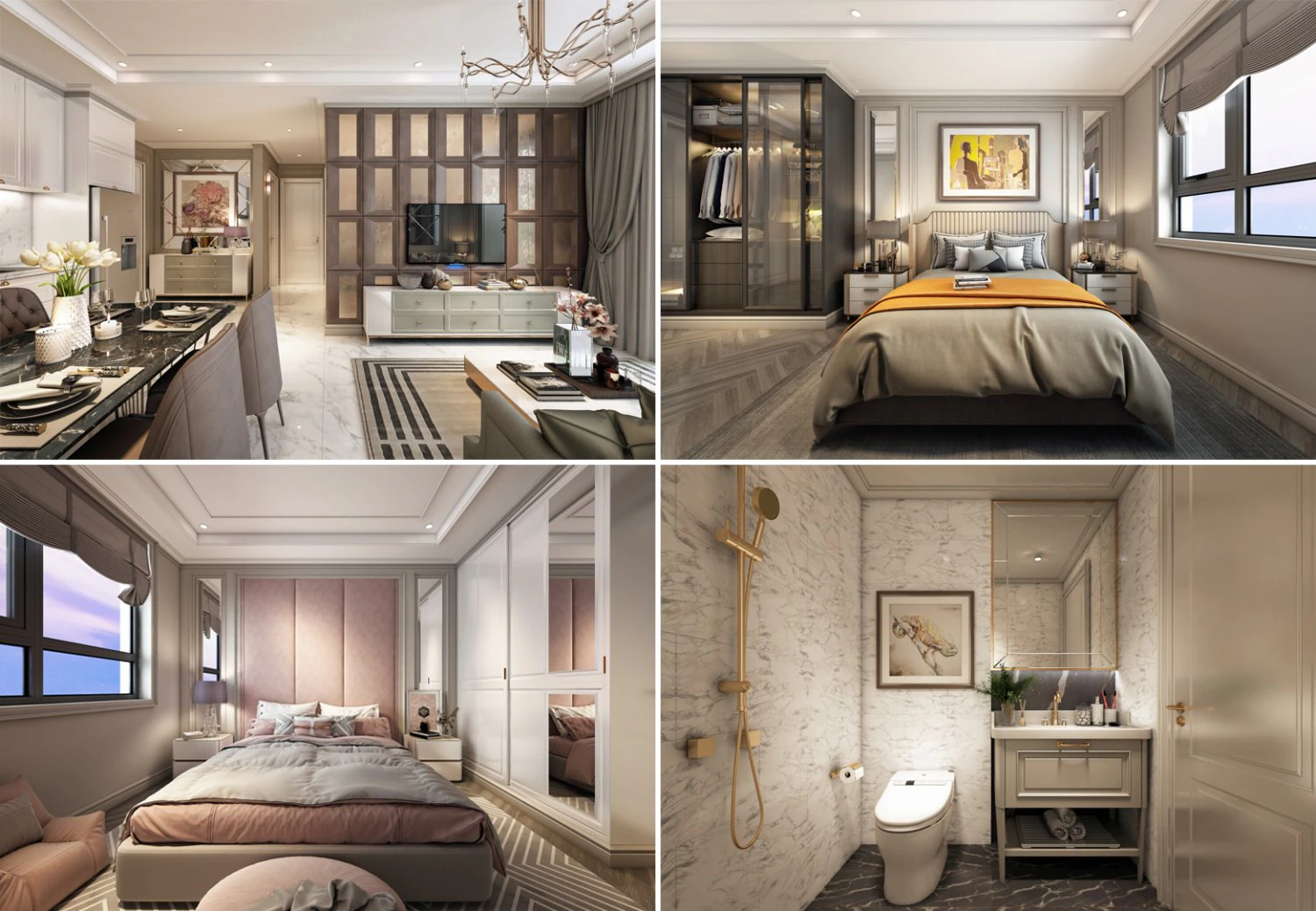 bt apartment interior full rooms 3D Model .c4d .max .obj .3ds .fbx .stl .blend 