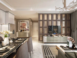 bt apartment interior full rooms 3D Model