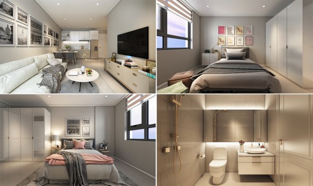 btc apartment interior full rooms 3D 模型 .c4d .max .obj .3ds .fbx .stl .blend 