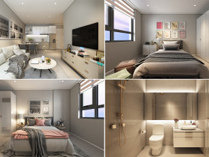 btc apartment interior full rooms 3D-Modell