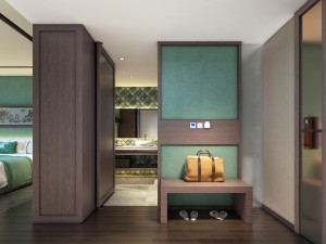 deluxe connexting hotel room 3D Model