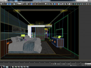 deluxe connexting hotel room 3D Model