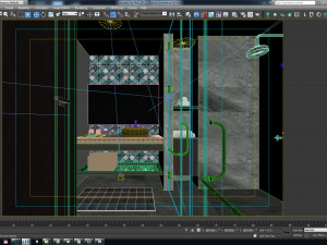 deluxe connexting hotel room 3D Model