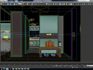 deluxe connexting hotel room 3D Model