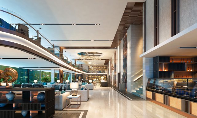 hotel lobby cbb 3D Модель .c4d .max .obj .3ds .fbx .stl .blend 
