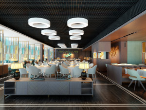 hotel restaurant 02 3D-Modell