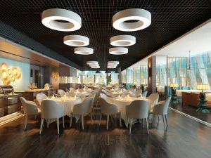 ristorante dell'hotel 02 Modello 3D