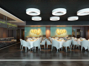 ristorante dell'hotel 02 Modello 3D