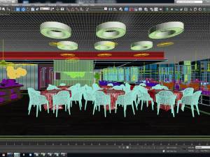 ristorante dell'hotel 02 Modello 3D