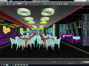 ristorante dell'hotel 02 Modello 3D