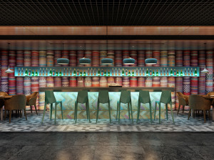 hotel restaurant 03 3D Model