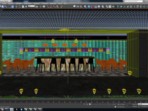 hotel restaurant 03 3D Model