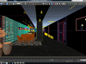 hotel restaurant 03 3D Model