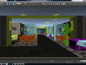 hotel restaurant 03 3D Model