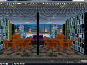 hotel restaurant 03 3D Model