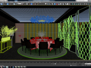 hotel restaurant 03 3D Model