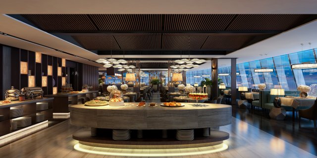 hotel restaurant cbb 3D 模型 .c4d .max .obj .3ds .fbx .stl .blend 