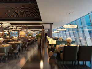 hotel restaurant cbb 3D 模型