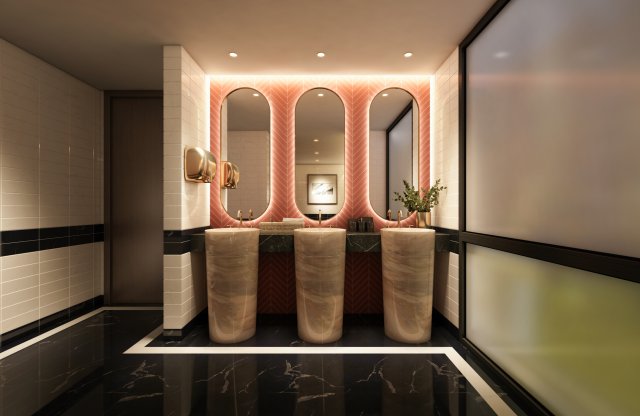 hotel restroom cb 3D 模型 .c4d .max .obj .3ds .fbx .stl .blend