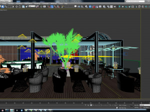 Hotel sky bar 3D Model