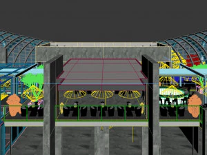 Bar panor&acirc;mico do hotel Modelo 3D