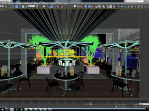Hotel sky bar 3D Model
