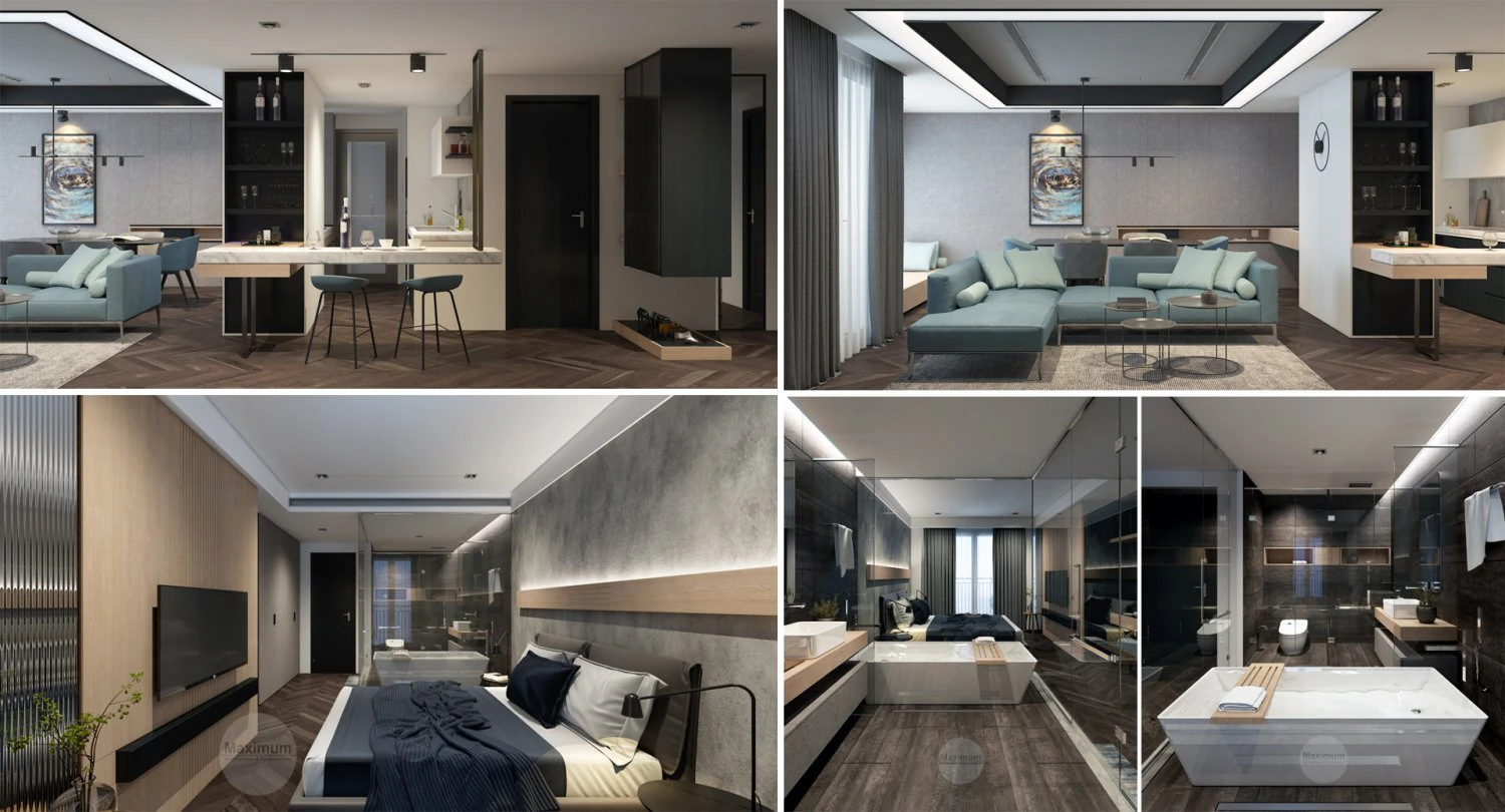 k apartment interior full rooms 3D Model .c4d .max .obj .3ds .fbx .stl .blend