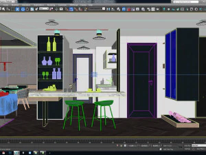 k apartment interior full rooms 3D Model
