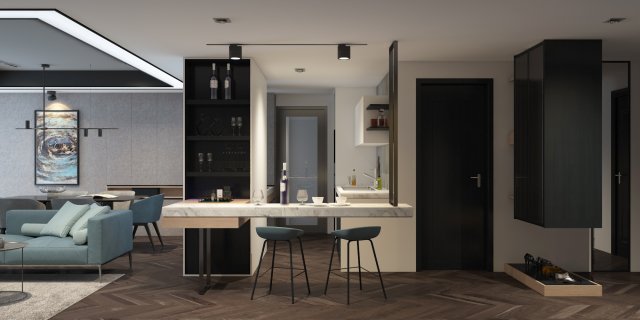 k apartment livingroom Modello 3D .c4d .max .obj .3ds .fbx .stl .blend 
