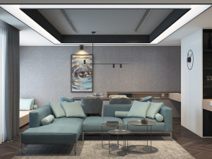 k apartment livingroom Modello 3D