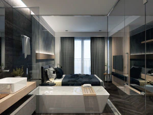 k apartment bedroom 3D Model