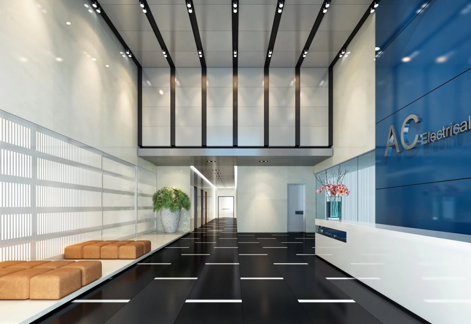 atrio dell'ufficio gn Modello 3D .c4d .max .obj .3ds .fbx .stl .blend 