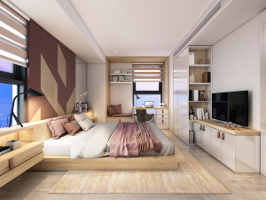 p apartment interior a2 bedroom 1 Modelo 3D
