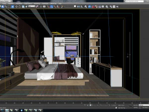 p apartment interior a2 bedroom 1 3D Model