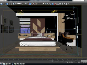 p apartment interior a2 bedroom 1 3D Model